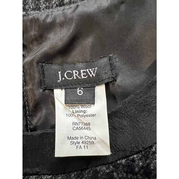 J Crew Women’s Grey Check Pinafore Dress Pure Wool Size 6 Great Condition - Picture 3 of 5